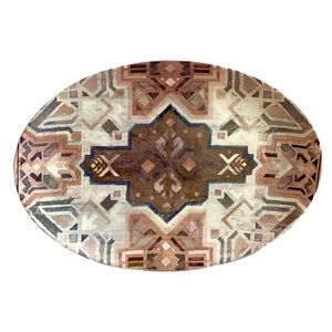The Spring Shop Aloe Vera Collection Large Gray Brown Pink Ceramic Platter